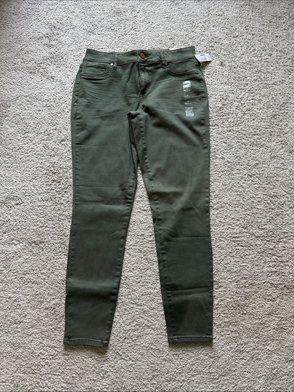 Maurices Dark Olive Skinny Jeans